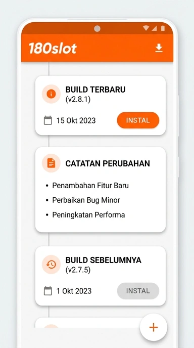 Riwayat Versi 180slot untuk Pengguna Android