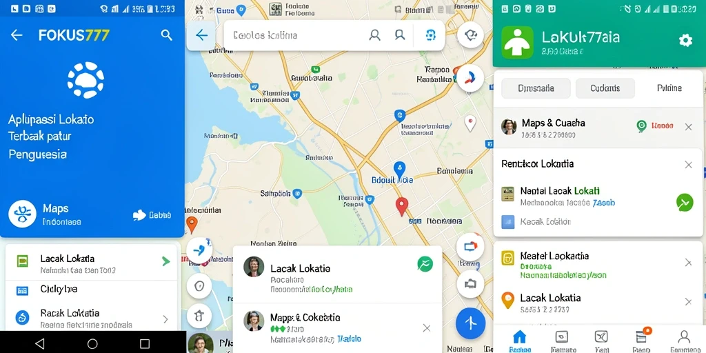 Tampilan antarmuka FOKUS777 yang intuitif untuk pelacakan lokasi.