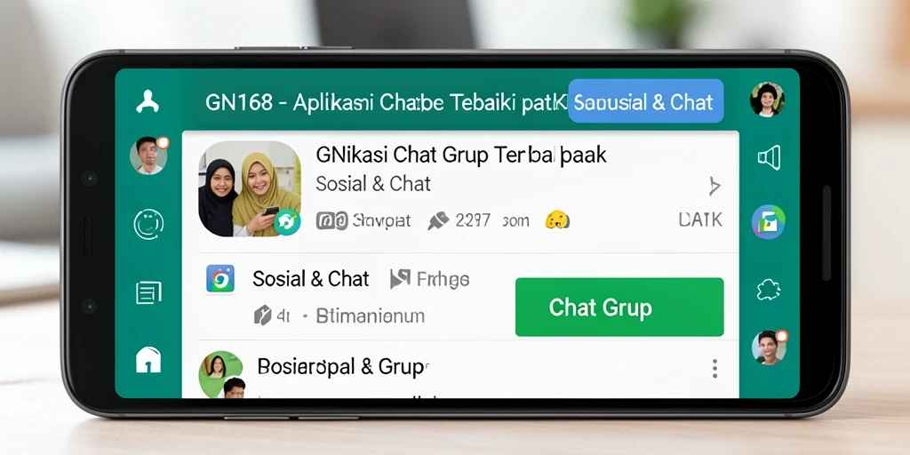 Tampilan antarmuka GN168 yang menarik untuk chat grup.