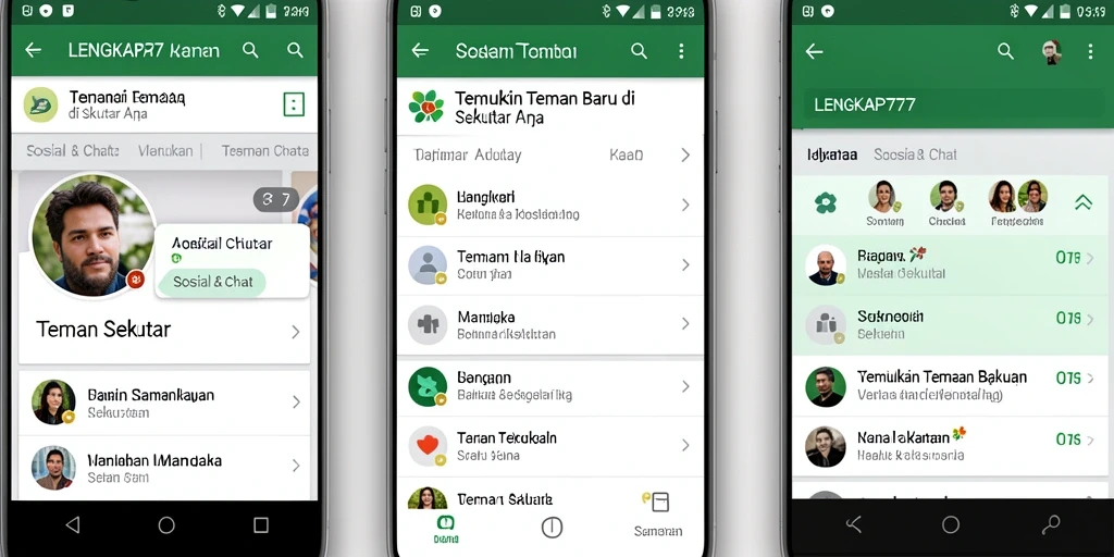 Antarmuka pengguna LENGKAP777 yang interaktif dan ramah.