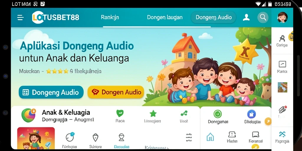 Antarmuka LOTUSBET88 yang menarik untuk mendengarkan Dongeng Audio.